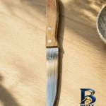 نمای بسته بندی سرویس چاقو ۶ پارچه با تیغه فولاد ضدزنگ و دسته چوب کلاسیک برچسب و بسته بندی
