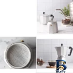 نمای بسته بندی قهوه جوش سه کاپ مدل کد 3426 برچسب و بسته بندی