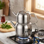 نمای بسته بندی ست کتری و قوری کرکماز مدل A۱۶۱۹ اصل برچسب و بسته بندی