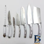 نمای بسته بندی سرویس چاقو ۸ پارچه یونی هوم کد BDL۳۲۷۳ W اصل برچسب و بسته بندی
