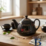 نمای بسته بندی قوری صدفی مدل 11114xlove با گنجایش 850 میلی لیتر برچسب و بسته بندی
