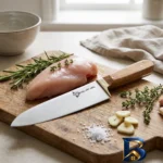 نمای بسته بندی چاقو آشپزخانه زنجان مدل گوشت و مرغ کد 02 برچسب و بسته بندی