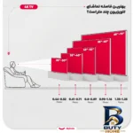 نمای کناری تلویزیون ال ای دی هوشمند پارس مدل P۵۵U۶۲۰ سایز ۵۵ اینچ اصل پروفایل و ساختار
