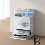 نمای در اتاق جارو رباتیک اکووکس مدل T۵۰ PRO OMNI اصل سبک دیواری و مرجع اندازه