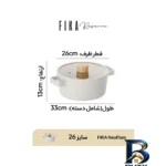 نمای کناری سرویس قابلمه نیوفلیم FIKA با روکش سرامیکی و نچسب پروفایل و ساختار