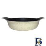 نمای جلو تابه چدن نچسب با کفه سه لایه و قابلیت گریل طراحی و جزئیات کلیدی