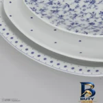 نمای جلو سرویس غذاخوری ۲۷ پارچه ۶ نفره چینی زرین ایران مدل کواترو ورنیکا باکیفیت طراحی و جزئیات کلیدی