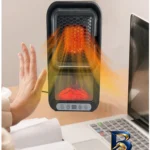 نمای کناری هیتر رومیزی طرح مدل 2112-FAN HEATER عمق قاب و پروفایل