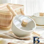 نمای جزئیات سرویس قابلمه نیوفلیم FIKA با روکش سرامیکی و نچسب پرداخت و جزئیات مواد