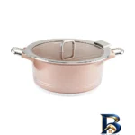 نمای جزئیات سرویس قابلمه و تابه گرانیت ۲۵ پارچه ام جی اس مدل B کد GB۲۵۱۴ اصل پرداخت و جزئیات مواد