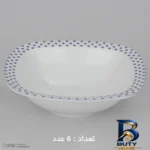 نمای کناری سرویس غذاخوری ۲۷ پارچه ۶ نفره چینی زرین ایران مدل کواترو ورنیکا باکیفیت پروفایل و ساختار