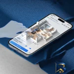 نمای در اتاق جارو رباتیک اکووکس مدل X۲ COMBO اصل سبک دیواری و مرجع اندازه