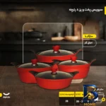 نمای بسته بندی سرویس پخت و پز ۸ پارچه مدل best برچسب و بسته بندی