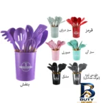 نمای جزئیات سرویس کفگیر و ملاقه ۱۲ پارچه کیچن ست مدل UNT۴۵ اصل پرداخت و جزئیات مواد