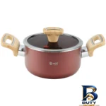 نمای بسته بندی سرویس قابلمه و تابه گرانیت ۱۷ پارچه ام جی اس مدل گارنت برچسب و بسته بندی