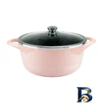 نمای جلو سرویس قابلمه و تابه گرانیت ۳۳ پارچه ام جی اس مدل B طراحی و جزئیات کلیدی