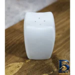 نمای جزئیات نمک پاش چینی مدل سفید بسته ۶ عددی پرداخت و جزئیات مواد