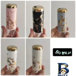نمای جزئیات ست جا ادویه ۵ پارچه با طرح ماربل پرداخت و جزئیات مواد