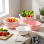 نمای جزئیات کاسه و آبکش آبگیر ۶ پارچه لیمون کد 206635 پرداخت و جزئیات مواد