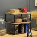 نمای جزئیات نظم دهنده کابینت لازا مدل KT-SH-۰۲-WD بسته ۲ عددی اصل پرداخت و جزئیات مواد