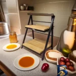 نمای جزئیات استند جا ادویه مدل راش با طراحی زیبا پرداخت و جزئیات مواد