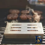 نمای جزئیات ظرف دوددهی ایکیا مدل GRILLTIDER با کیفیت پرداخت و جزئیات مواد