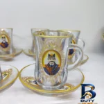 نمای جزئیات سرویس چای خوری ۱۲ پارچه مدل شاه عباسی پرداخت و جزئیات مواد