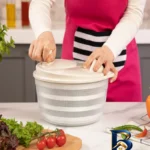 نمای جزئیات سبزی خشک کن دستی لیمون مدل AT 2592 باکیفیت پرداخت و جزئیات مواد