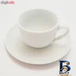 نمای جزئیات ست فنجان و نعلبکی ۱۲ پارچه تقدیس مدل هتلی پرداخت و جزئیات مواد