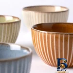 نمای بسته بندی کاسه مادام کوکو مدل Kleby Natural بسته ۴ عددی با طراحی زیبا مهر و پرداخت کیسه