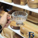 نمای جزئیات بستنی خوری پایه دار مدل دسته مرواریدی مجموعه 2 عددی پرداخت و جزئیات مواد