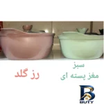 نمای جزئیات قابلمه چدن کاتانیا با کفه دو جداره و در پیرکس پرداخت و جزئیات مواد