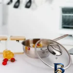 نمای جزئیات تابه ام جی اس استیل ضدزنگ با کیفیت بالا پرداخت و جزئیات مواد
