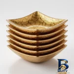 نمای بسته بندی پیاله لورنزا مدل مربع مجموعه ۶ عددی با طراحی خاص مهر و پرداخت کیسه