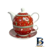 نمای جزئیات سرویس چای خوری ۳ پارچه مناسب برای ۱ نفر مدل کریسمس کد KIT-۱۱۸۶ اصل پرداخت و جزئیات مواد
