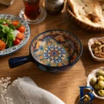 نمای بسته بندی کاسه ایزنیک طرح سنتی مدل گلستان مهر و پرداخت کیسه
