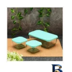 نمای جزئیات ظرف غذا پاشاباغچه مدل Snowbox کد 96881 بسته سه تایی پرداخت و جزئیات مواد