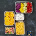نمای جزئیات ظرف نگهدارنده مدل Extra بسته ۲۵ عددی پرداخت و جزئیات مواد