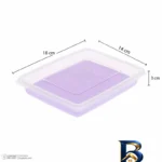 نمای جزئیات ظرف نگهدارنده پلاستیکی مدل جاگوشتی لارج مناسب فریزر بسته 5 عددی پرداخت و جزئیات مواد