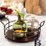 نمای جزئیات سبد میوه مدل Art۲۲ فلزی سبک و کف جداشونده MDF اصل پرداخت و جزئیات مواد