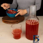 نمای جزئیات پارچ و لیوان بلور جهان مدل الین کد1224 پرداخت و جزئیات مواد