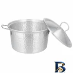 نمای جزئیات قابلمه روحی چکشی با کیفیت عالی پرداخت و جزئیات مواد
