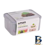 نمای جزئیات ظرف نگهدارنده لیمون کد 236 مناسب برای مایکروویو و فریزر مجموعه 3 عددی پرداخت و جزئیات مواد