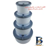 نمای بسته بندی کاسه مدل دربدار کد ca۱۴۴ مجموعه ۴ عددی اصل مهر و پرداخت کیسه