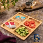 نمای جزئیات اردوخوری چوبی رابروود مدل PGT مربع ۴ خانه با پوشش مناسب پرداخت و جزئیات مواد