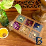 نمای جزئیات جعبه پذیرایی چوبی مدل 6055 پرداخت و جزئیات مواد