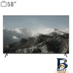 نمای جزئیات تلویزیون ال ای دی هوشمند جی پلاس مدل GTV-۵۸SU۷۳۸NX سایز ۵۸ اینچ اصل پرداخت و جزئیات مواد