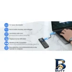 نمای جزئیات ضبط کننده دیجیتالی صدا آیریور مدل X۰۷ ۳۲GB اصل حرکت و نصب پشتی