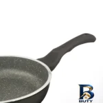 نمای جزئیات تابه گرانیت عروس مدل ویکتوریا با دسته باکالیت پرداخت و جزئیات مواد