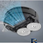 نمای جزئیات جارو رباتیک سنکور مدل SRV 9790BK با قابلیت های ویژه حرکت و نصب پشتی